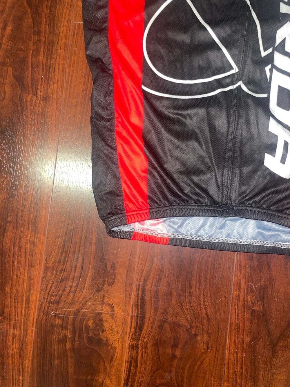 Merida Men's Short Sleeve Cycling Jersey Full Zip MTB Bike Shirt - Black/Red - Picture 7 of 16